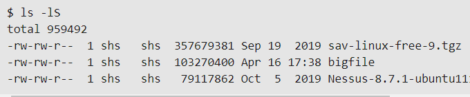 لیست کردن فایل ها بر اساس اندازه